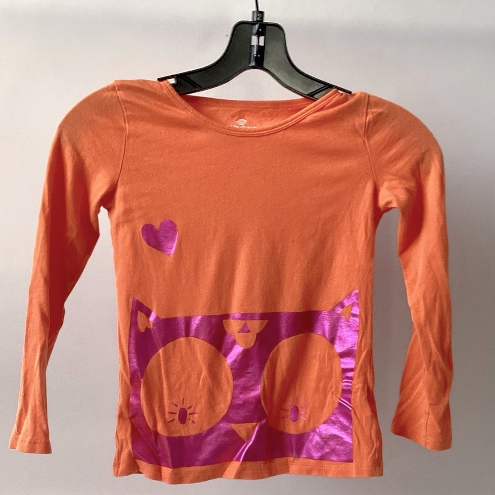 Okie Dokie Children’s Orange Long Sleeve T-Shirt Size 6y